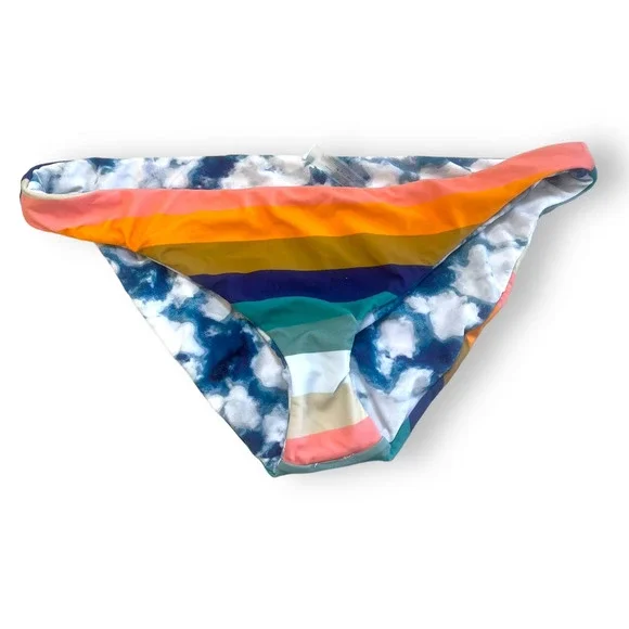 Raisins Low Rider Reversible STRIPED / TIE DYE Bikini Bottoms |  XL, Beach Break - Picture 3 of 15